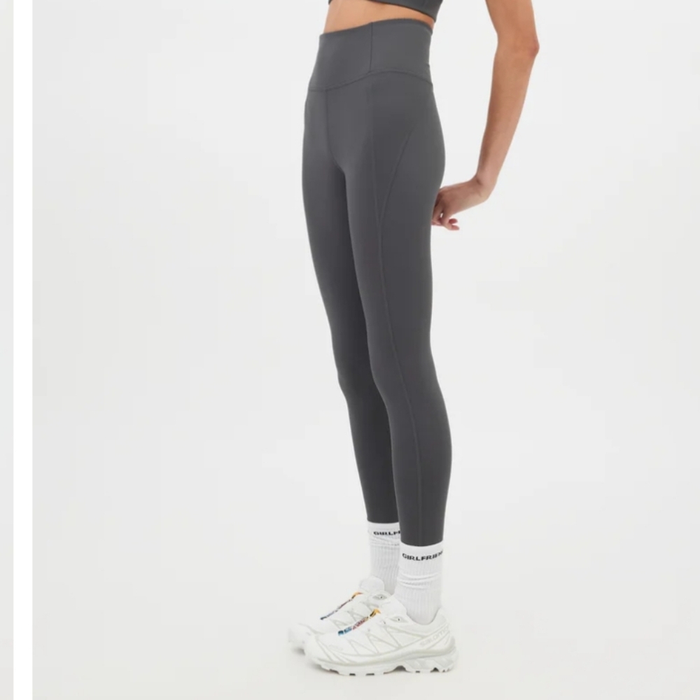 Girlfriend Collective Compressive High Rise Leggings Size L Dark Grey (Charcoal)